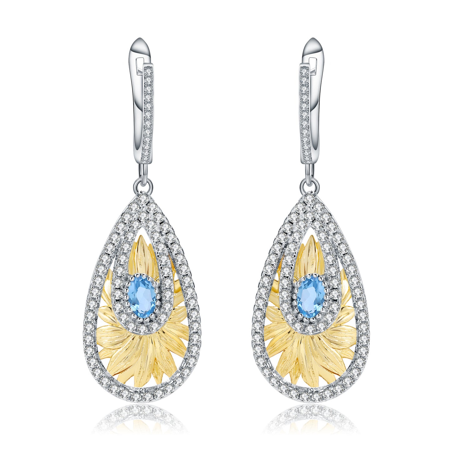 OliyaDesign Italian Craftsmanship, Natural Design, 925 Sterling Silver Natural Olive Earrings