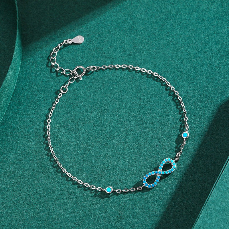 OliyaDesign Infinite Love Symbol Turquoise Bracelet