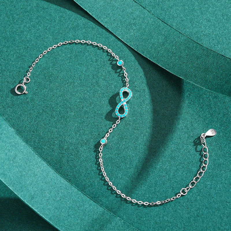 OliyaDesign Infinite Love Symbol Turquoise Bracelet