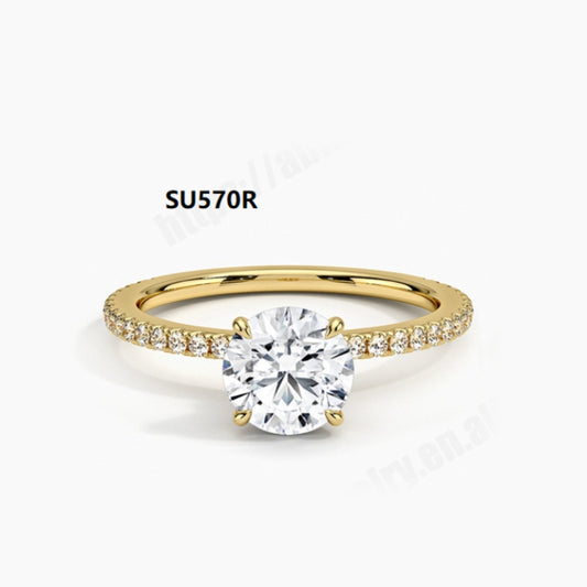 OliyaDesign Instagram-Style Luxury D-Color 1-Carat Moissanite Engagement Ring Set In S925 Sterling Silver.