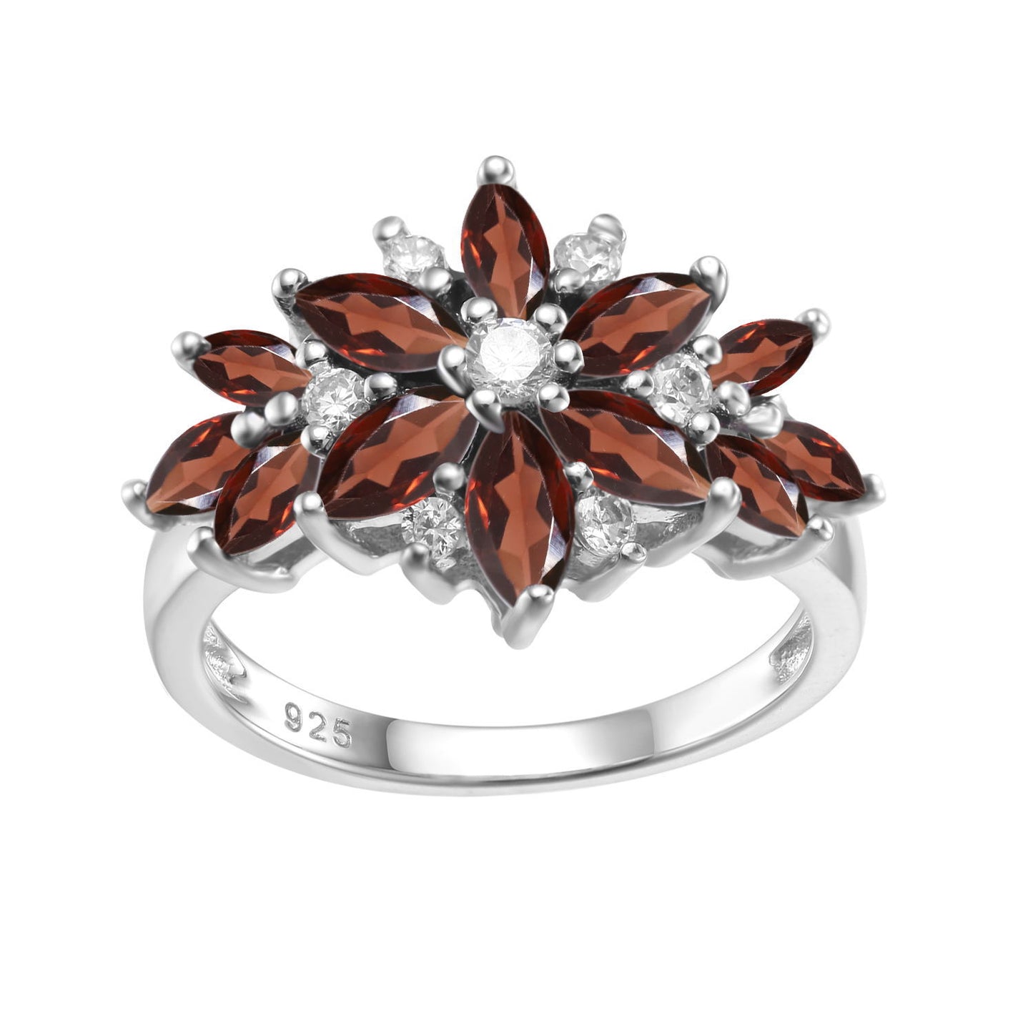 OliyaDesign Luxury, Stylish, High-End Design With Natural Gemstones, S925 Sterling Silver Ring