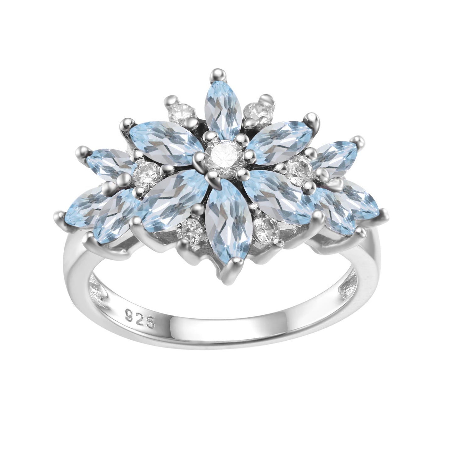 OliyaDesign Luxury, Stylish, High-End Design With Natural Gemstones, S925 Sterling Silver Ring