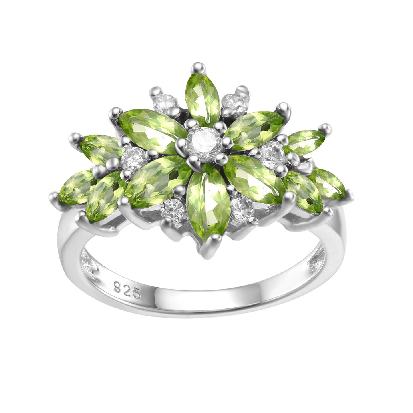 OliyaDesign Luxury, Stylish, High-End Design With Natural Gemstones, S925 Sterling Silver Ring