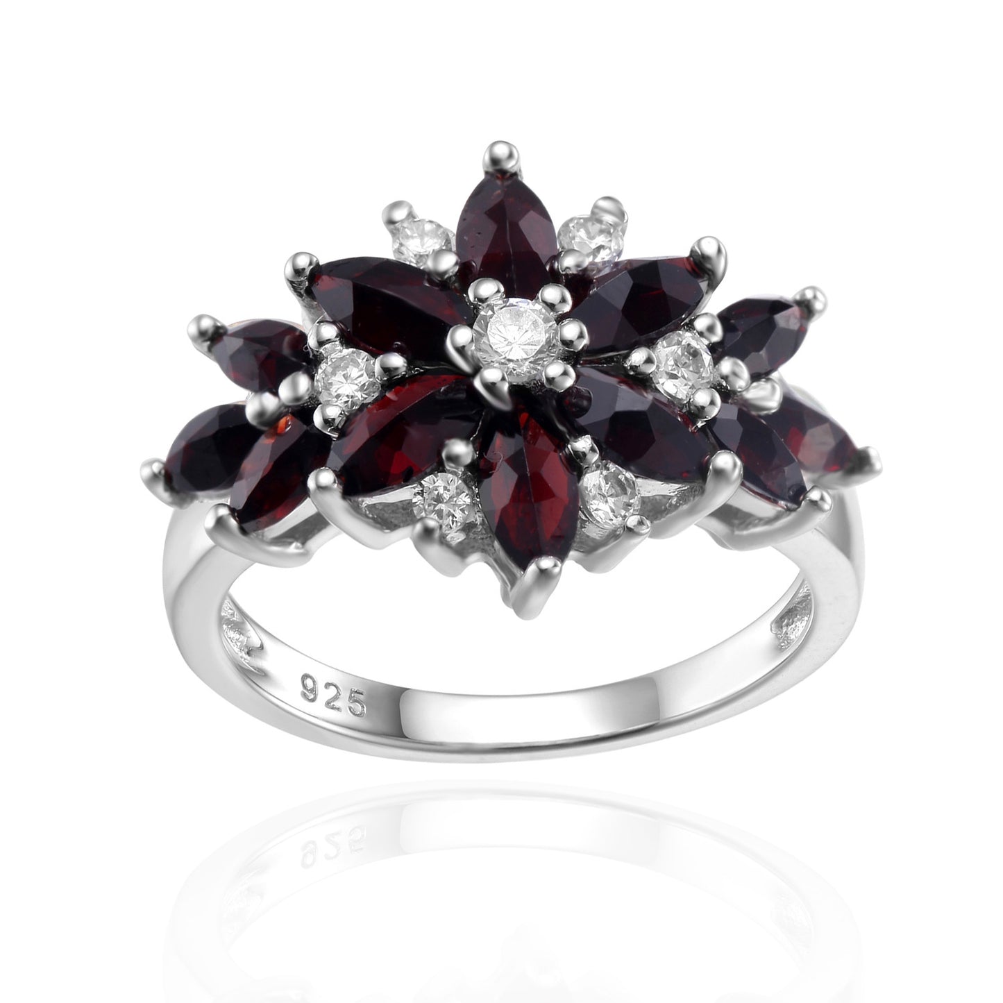 OliyaDesign Luxury, Stylish, High-End Design With Natural Gemstones, S925 Sterling Silver Ring