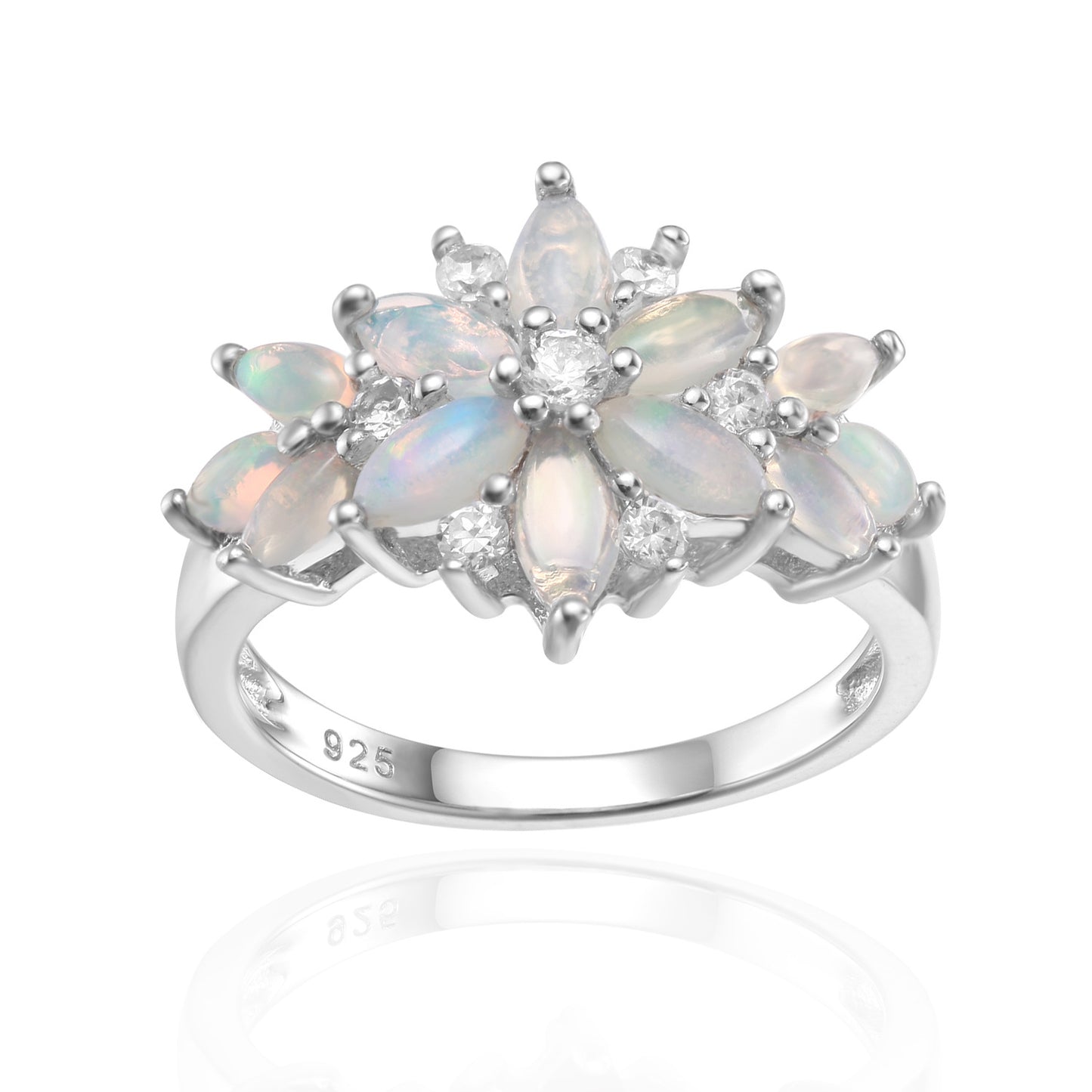 OliyaDesign Luxury, Stylish, High-End Design With Natural Gemstones, S925 Sterling Silver Ring
