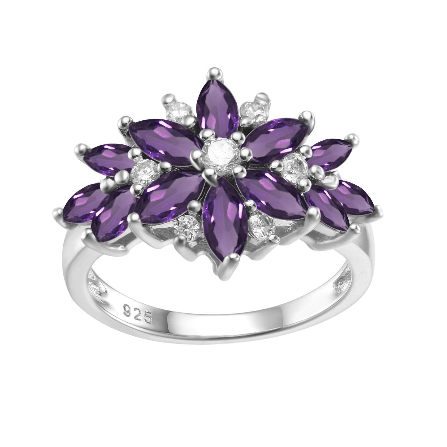 OliyaDesign Luxury, Stylish, High-End Design With Natural Gemstones, S925 Sterling Silver Ring
