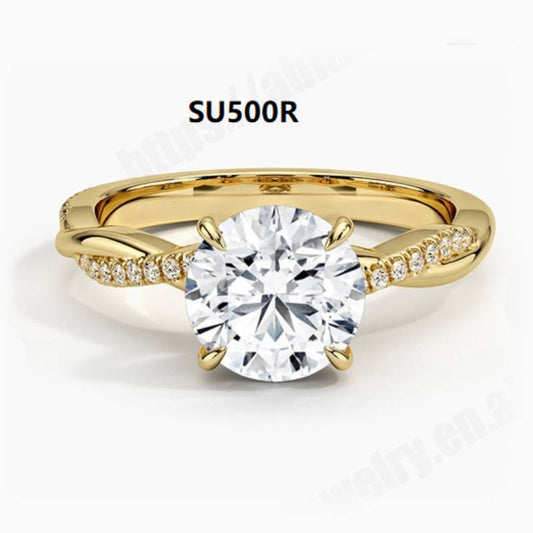 OliyaDesign High-End European And American Style S925 Sterling Silver Wedding Ring Inlaid With Moissanite.