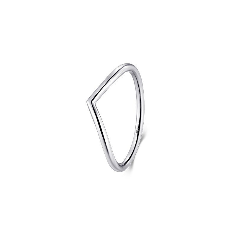 OliyaDesign S925 Sterling Silver Geometric Arrow Ring