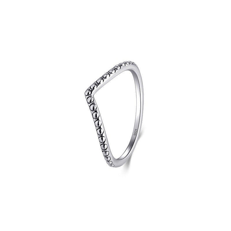 OliyaDesign S925 Sterling Silver Geometric Arrow Ring