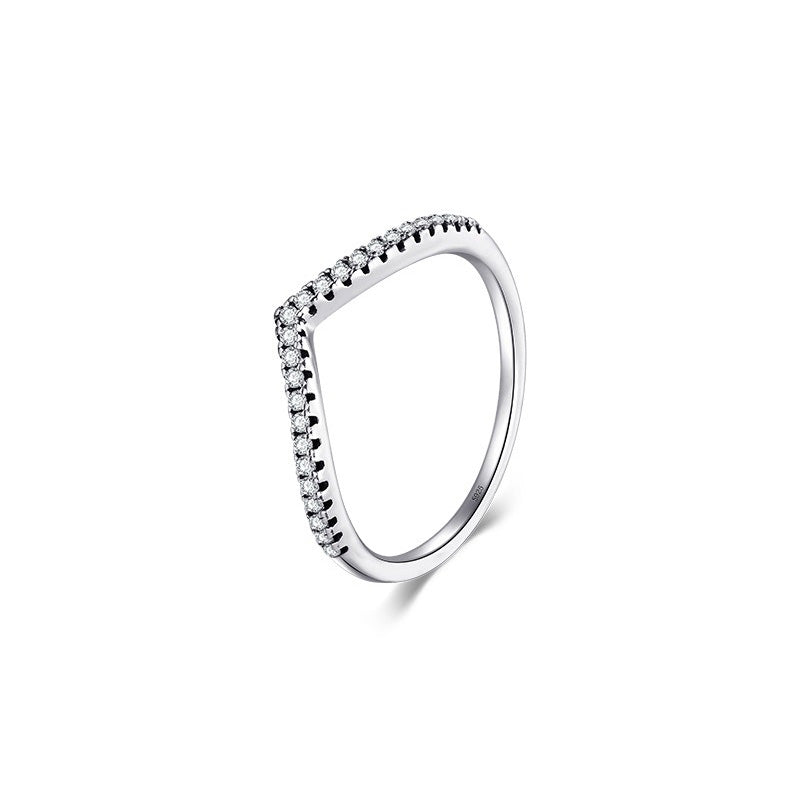 OliyaDesign S925 Sterling Silver Geometric Arrow Ring
