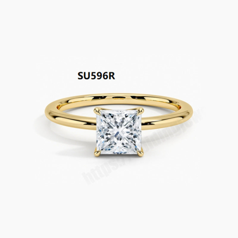 OliyaDesign S925 Sterling Silver Moissanite Ring