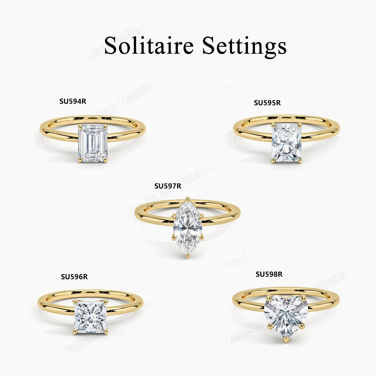 OliyaDesign S925 Sterling Silver Moissanite Ring