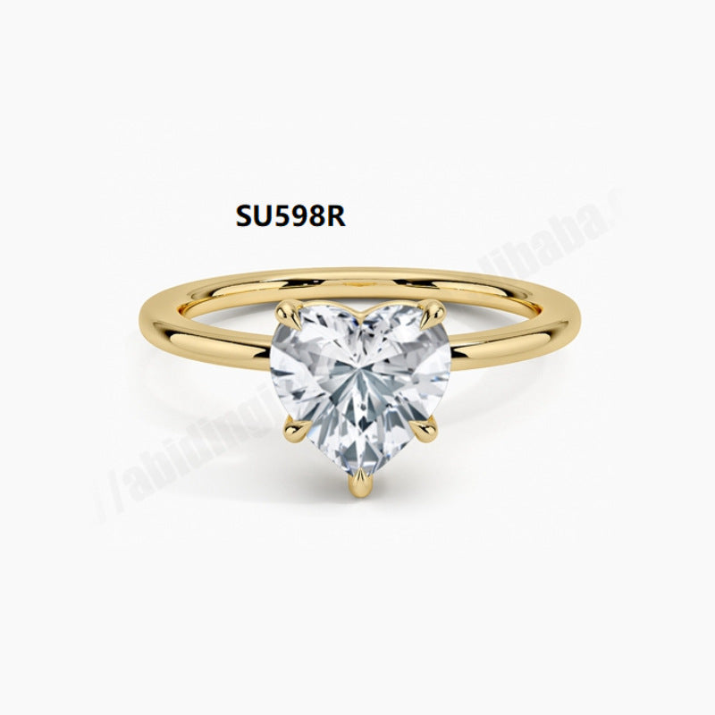 OliyaDesign S925 Sterling Silver Moissanite Ring