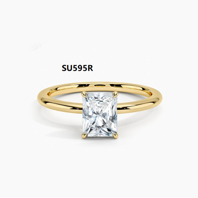 OliyaDesign S925 Sterling Silver Moissanite Ring