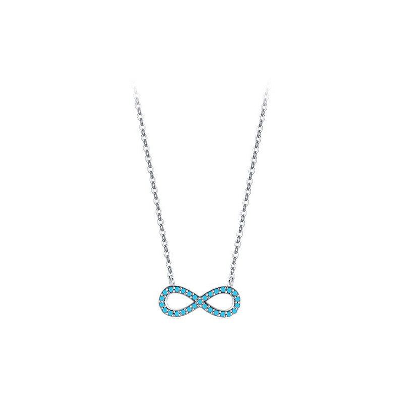 OliyaDesign Japanese-Style Minimalist Infinity Symbol Clavicle Necklace