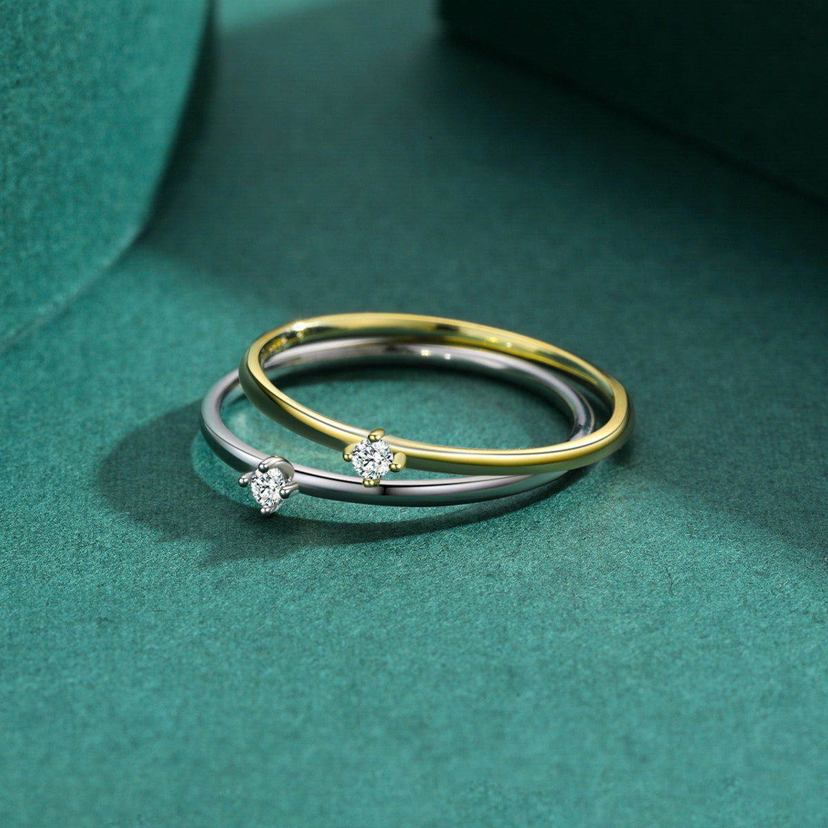 OliyaDesign S925 Sterling Silver Moissanite Diamond Ring