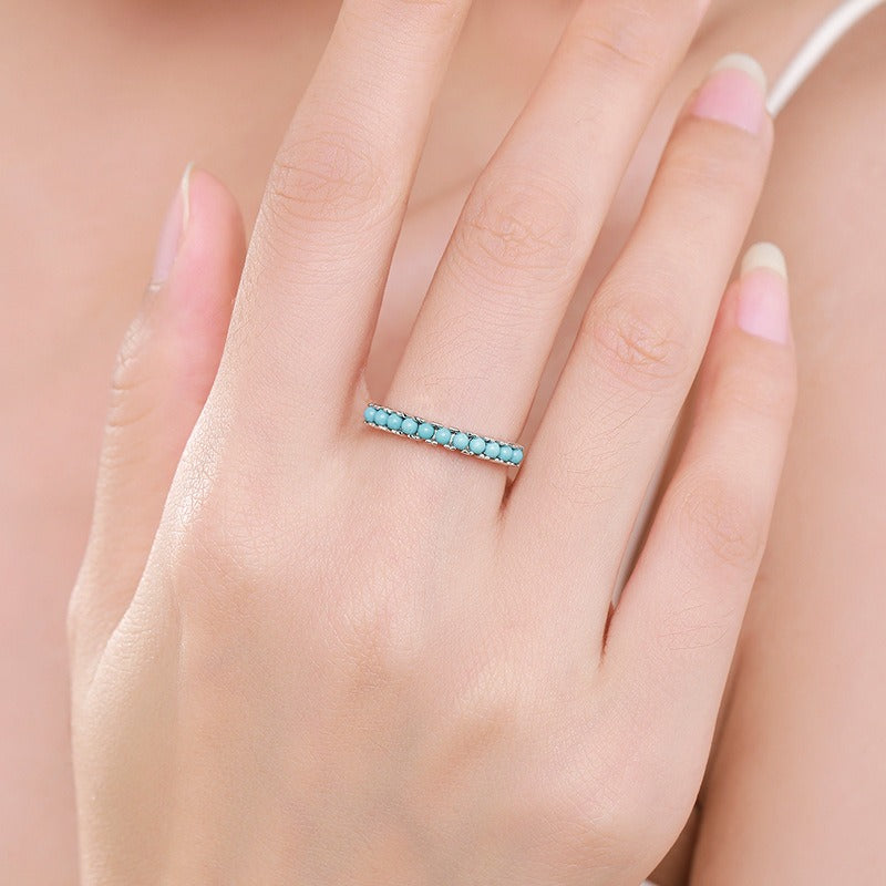 OliyaDesign S925 Sterling Silver Turquoise Ring