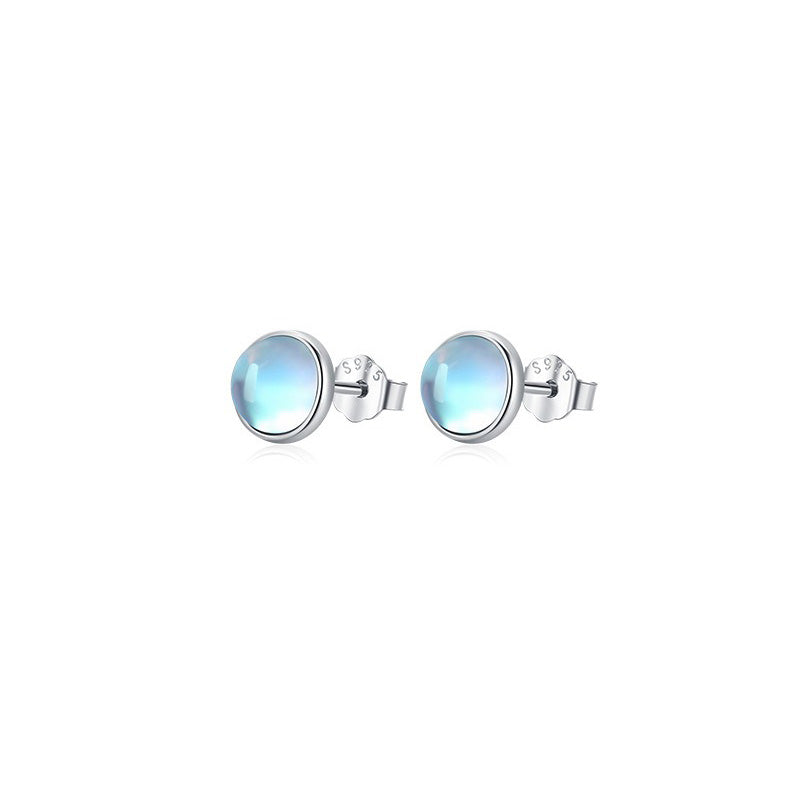 OliyaDesign S925 Sterling Silver Moonstone Earrings