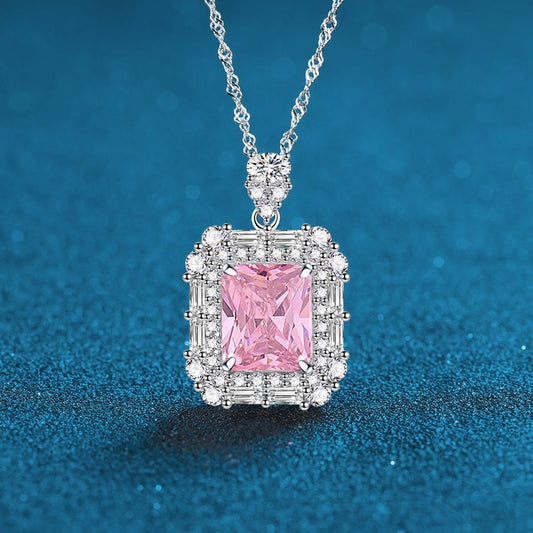 OliyaDesign Princess-Style S925 Diamond Necklace