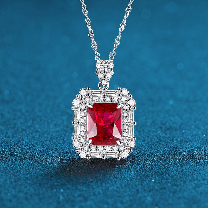 OliyaDesign Princess-Style S925 Diamond Necklace