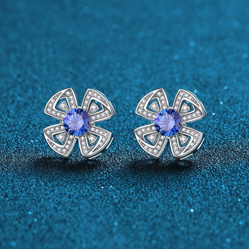 OliyaDesign S925 Sterling Silver Design Stud Earrings