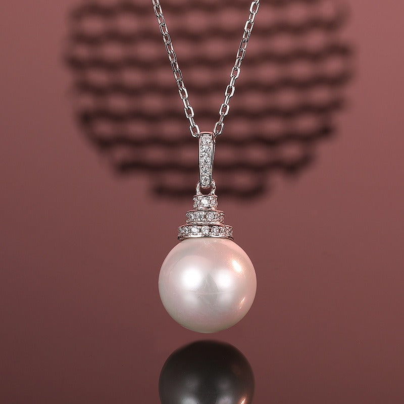 OliyaDesign 925 Sterling Silver Pearl Necklace