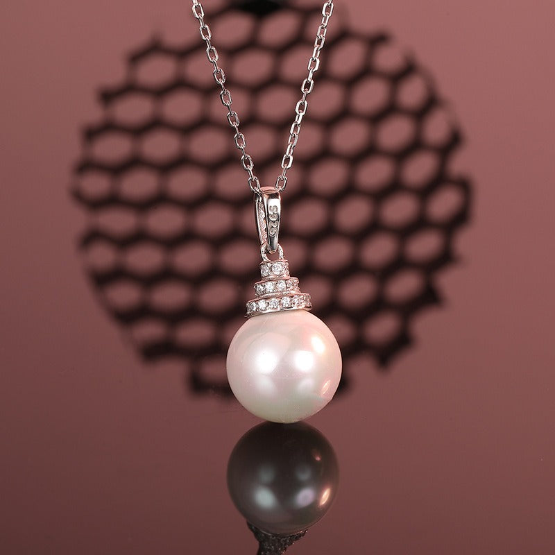 OliyaDesign 925 Sterling Silver Pearl Necklace