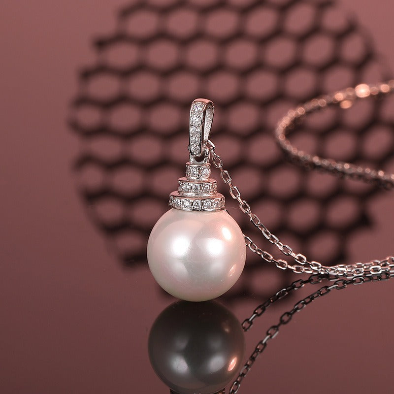 OliyaDesign 925 Sterling Silver Pearl Necklace