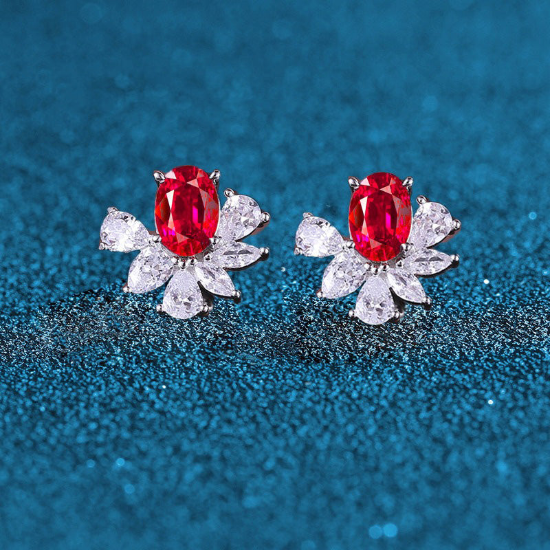 OliyaDesign High-End Design S925 Sterling Silver Stud Earrings