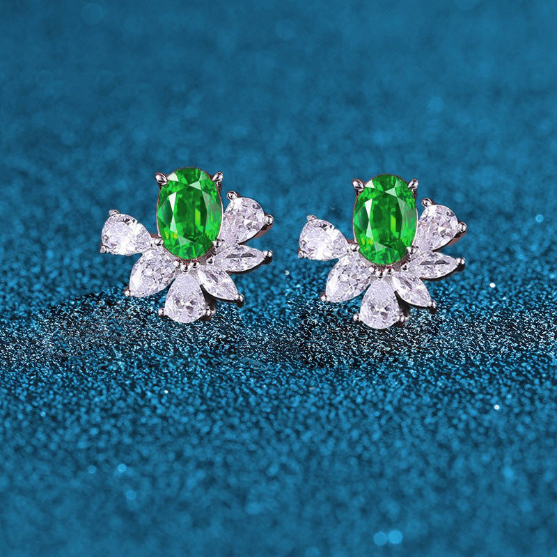 OliyaDesign High-End Design S925 Sterling Silver Stud Earrings