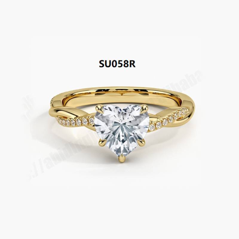 OliyaDesign Popular European And American Style S925 Sterling Silver Wedding Ring With Moissanite