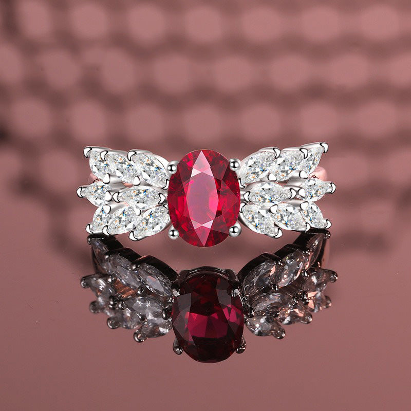 OliyaDesign 3-Carat Simulated Diamond S925 Sterling Silver Ring