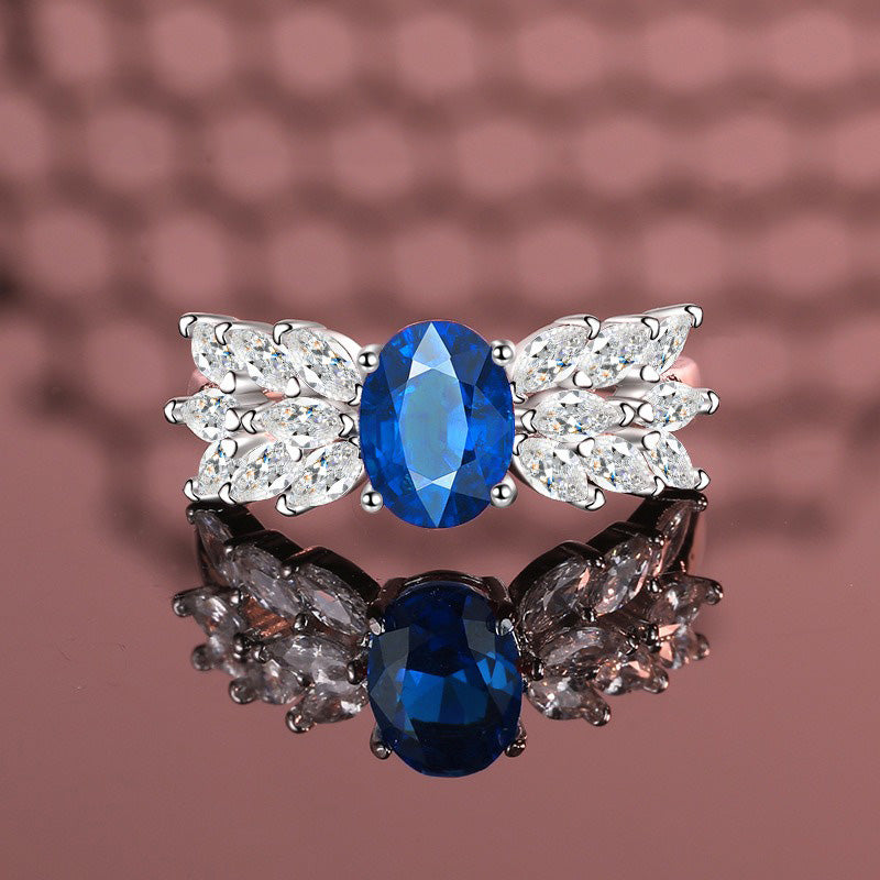 OliyaDesign 3-Carat Simulated Diamond S925 Sterling Silver Ring