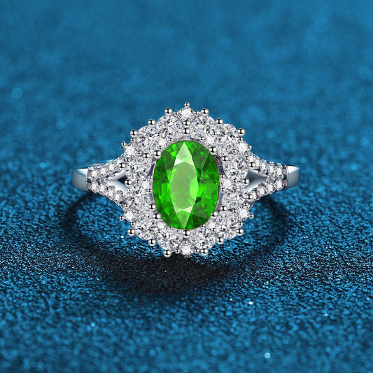 OliyaDesign S925 Sterling Silver 3-Carat Simulated Diamond Ring