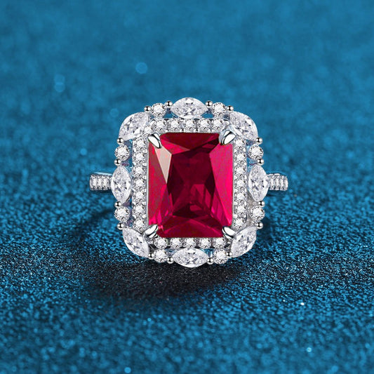 OliyaDesign S925 Sterling Silver Ring Set with 5A Zircon