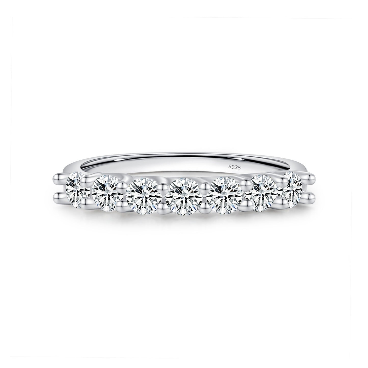 OliyaDesign Moissanite S925 Sterling Silver French Ring