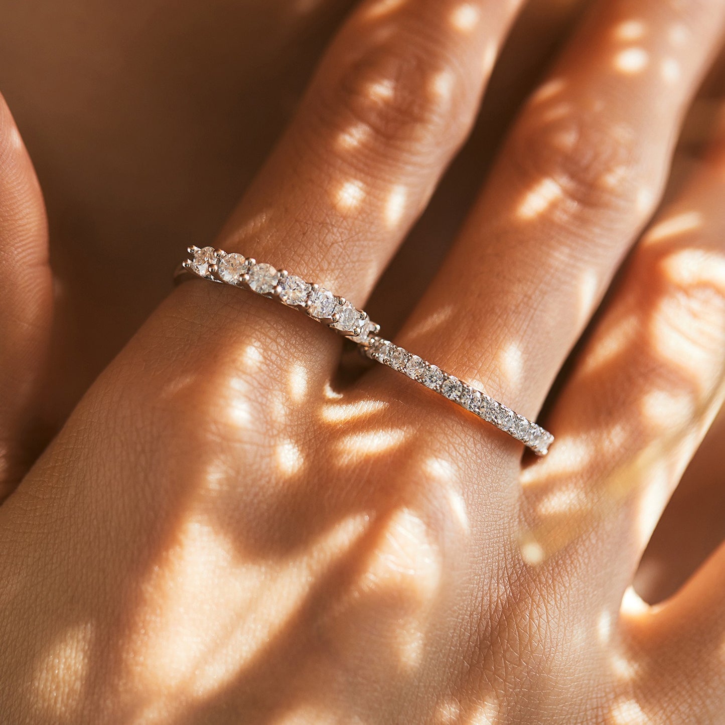 OliyaDesign Moissanite S925 Sterling Silver French Ring