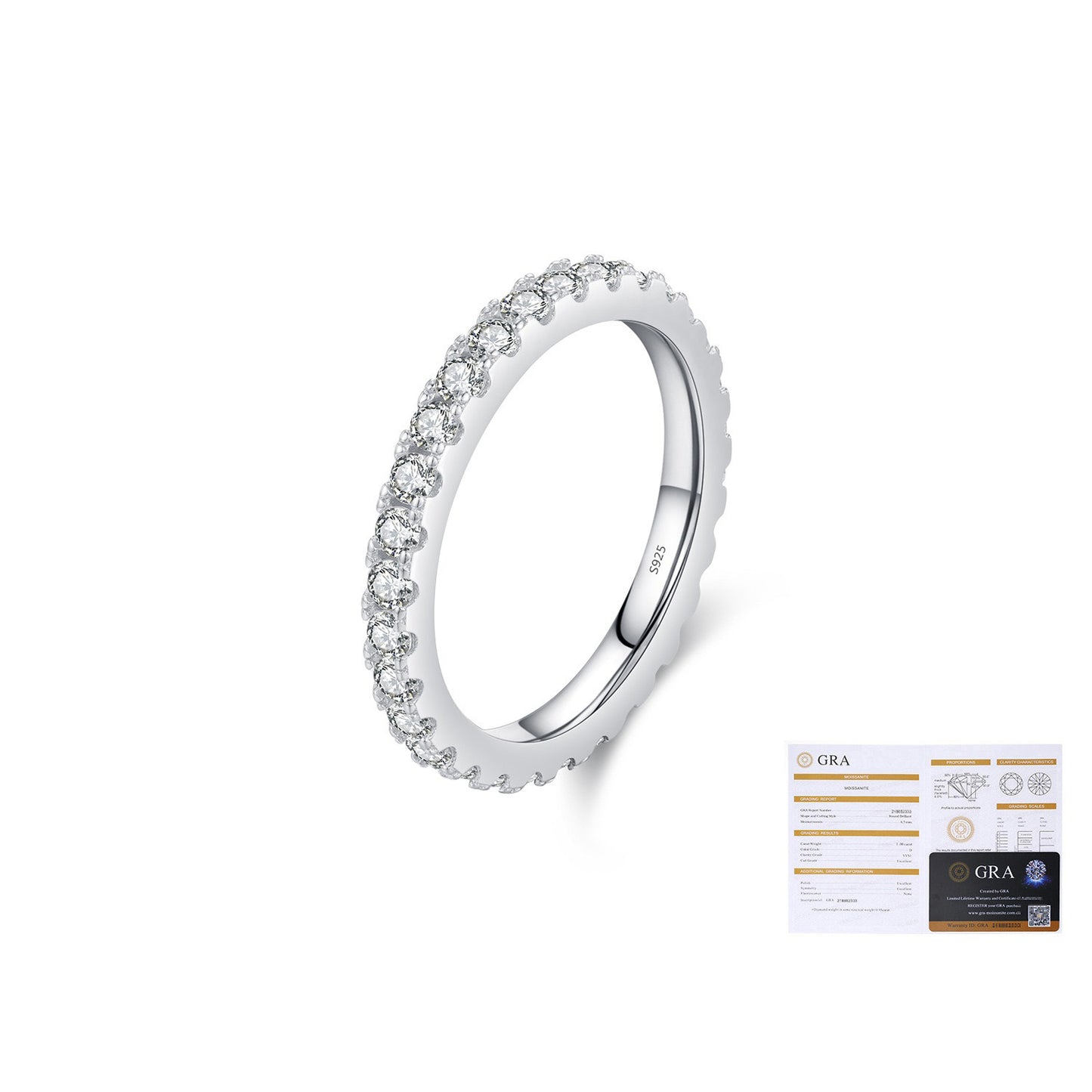OliyaDesign Moissanite S925 Sterling Silver Ring