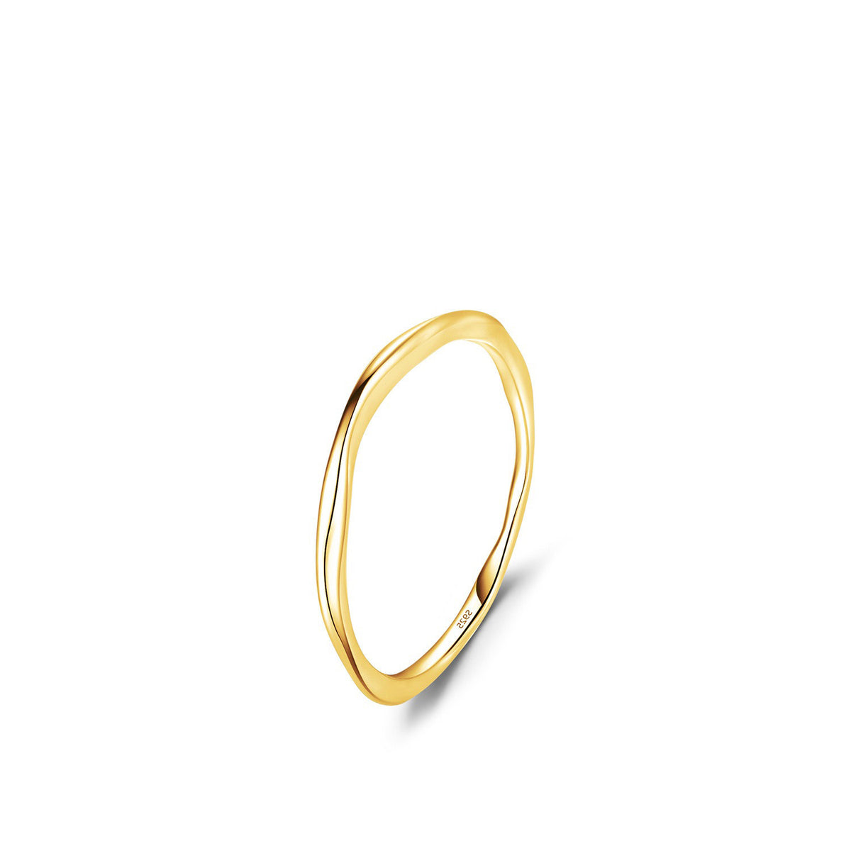 OliyaDesign S925 Sterling Silver Minimalist Irregular Wrinkled Texture Ring