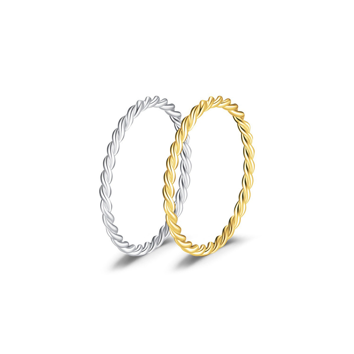 OliyaDesign S925 Sterling Silver Twisted Ring