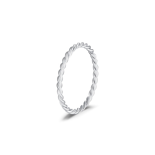 OliyaDesign S925 Sterling Silver Twisted Ring