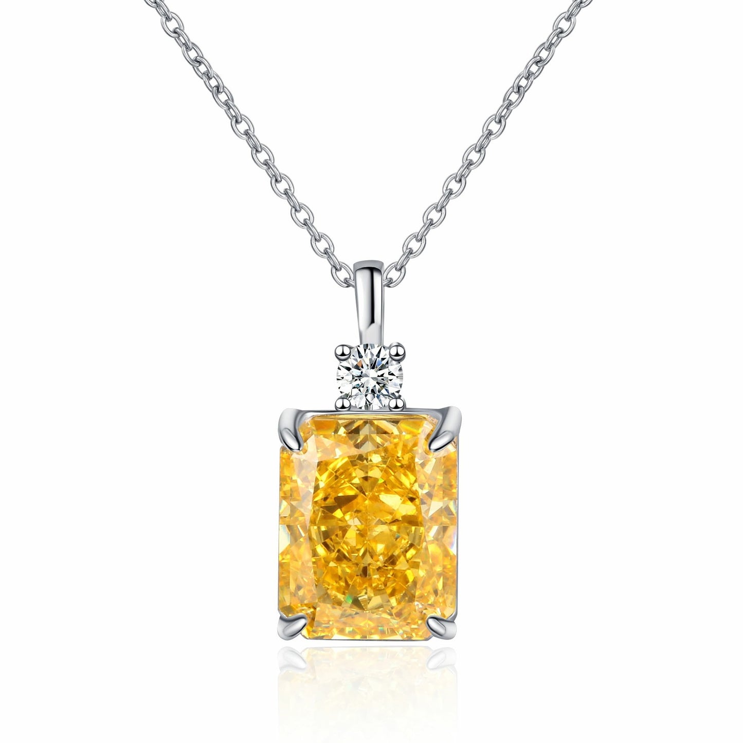 OliyaDesign Ice Flower Cut High Carbon Diamond Necklace