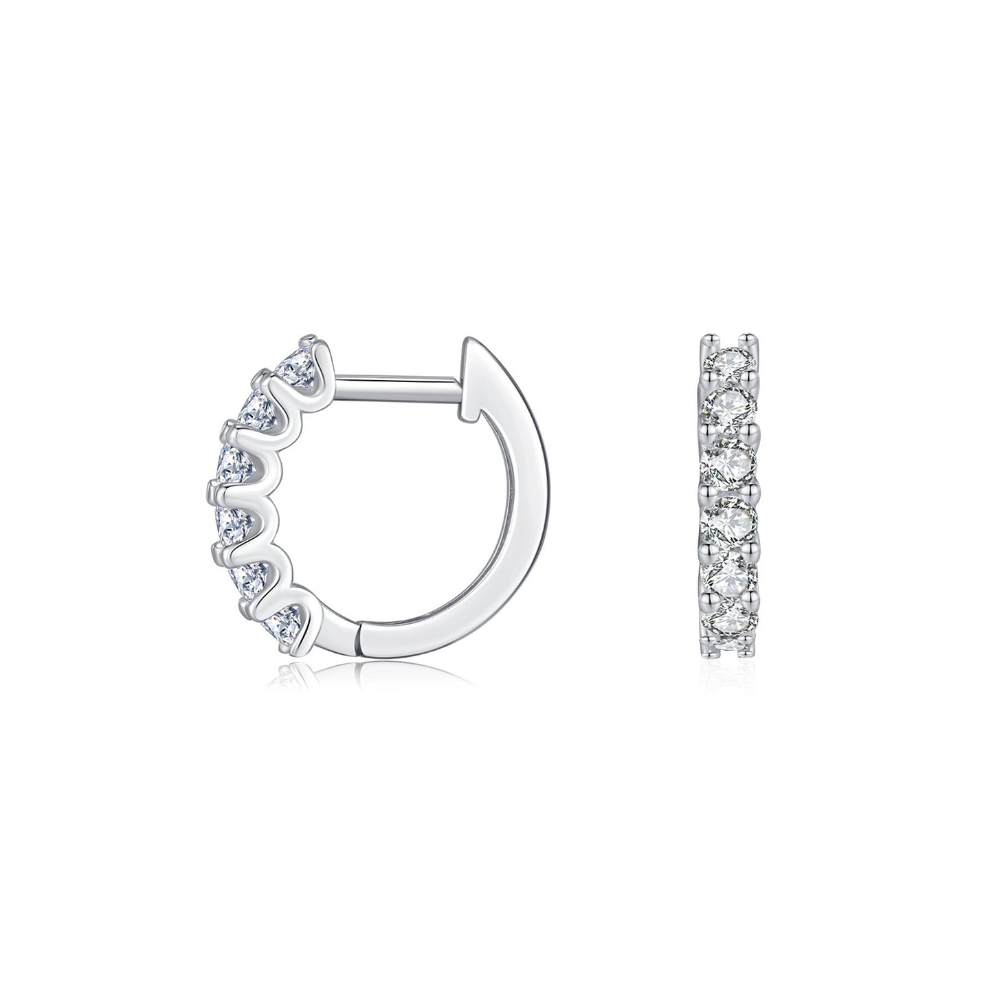 OliyaDesign Women's S925 Sterling Silver Moissanite Earrings