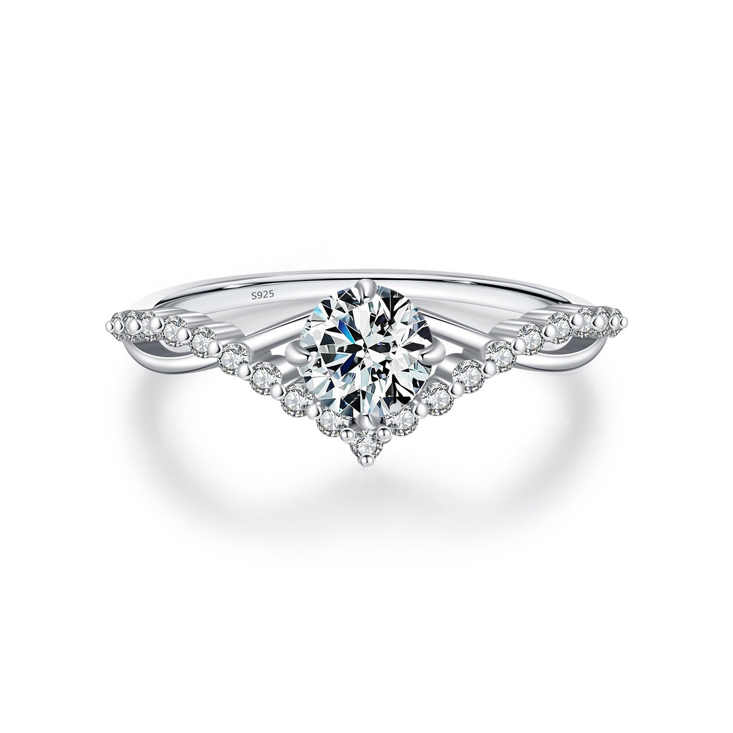 OliyaDesign 50-Point D-Color Moissanite Ring In S925 Sterling Silver
