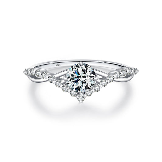 OliyaDesign 50-Point D-Color Moissanite Ring In S925 Sterling Silver