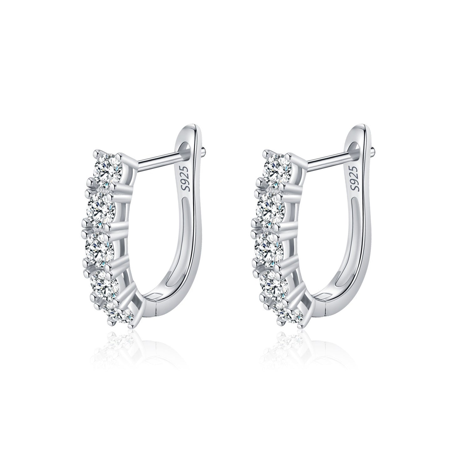 OliyaDesign VVS1 Clarity Moissanite Earrings In S925 Sterling Silver