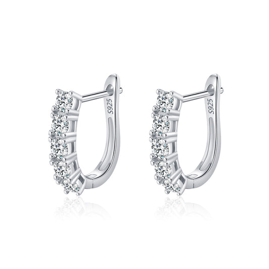 OliyaDesign VVS1 Clarity Moissanite Earrings In S925 Sterling Silver