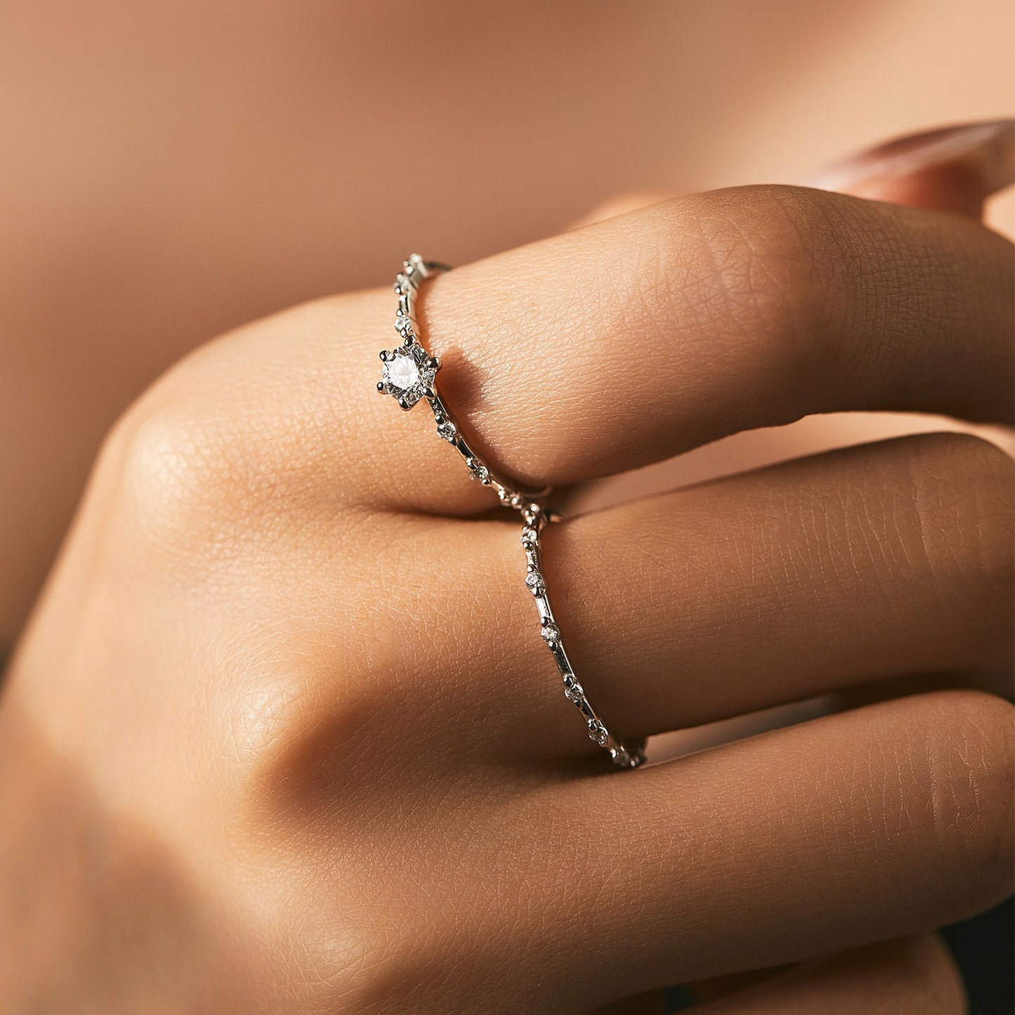 OliyaDesign D-Color Moissanite Ring In 925 Sterling Silver