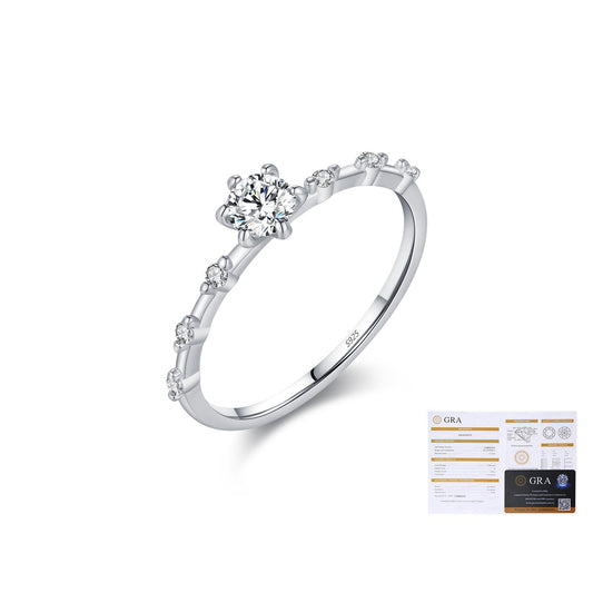 OliyaDesign D-Color Moissanite Ring In 925 Sterling Silver