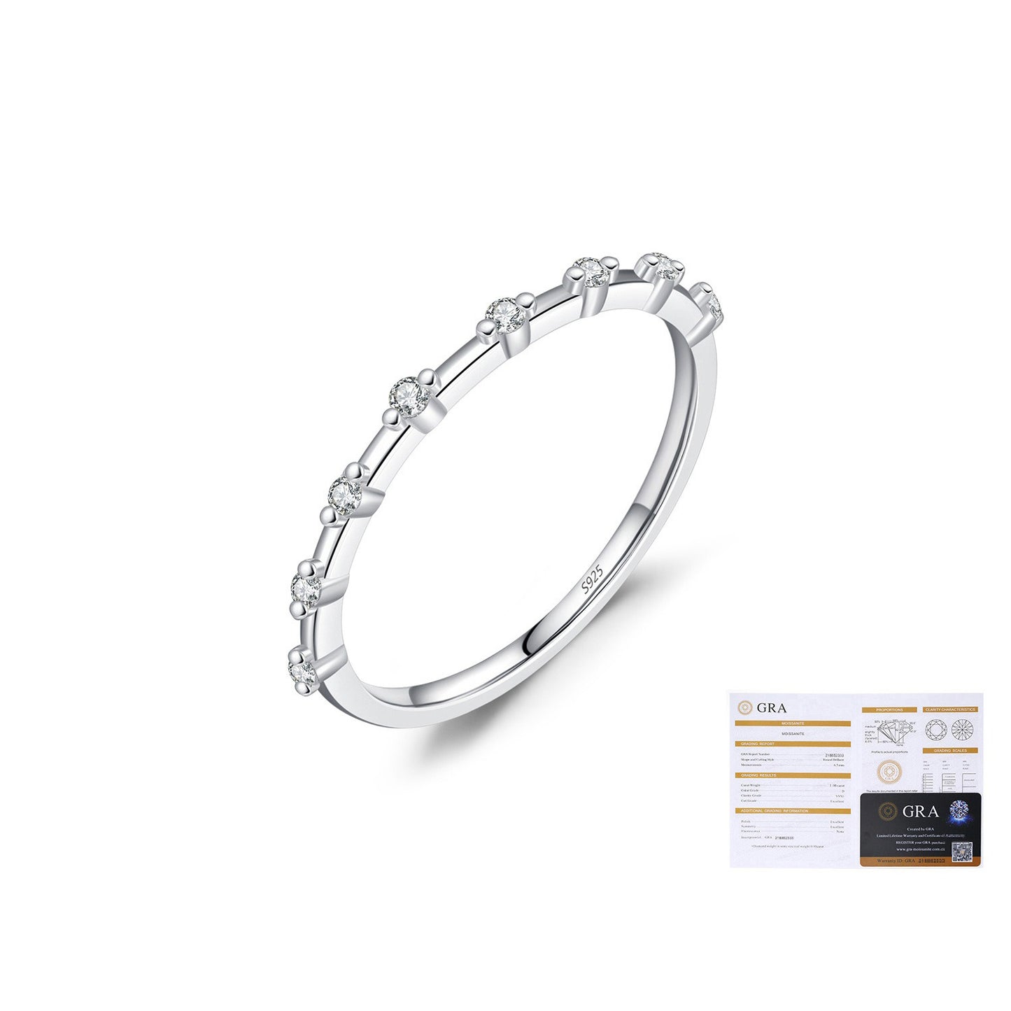 OliyaDesign D-Color Moissanite Ring In 925 Sterling Silver